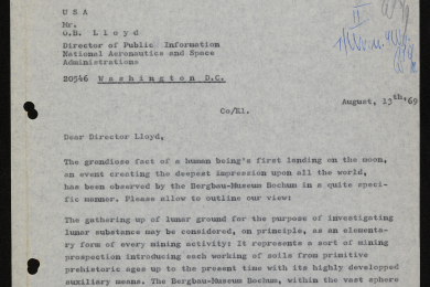 maschinenschriftlicher Durchschlag eines Briefes, 1. Seite