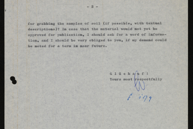 maschinenschriftlicher Durchschlag eines Briefes, 2. Seite