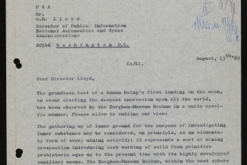 maschinenschriftlicher Durchschlag eines Briefes, 1. Seite