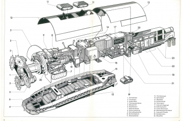 Technische Zeichnung eines Tunnelfräsers