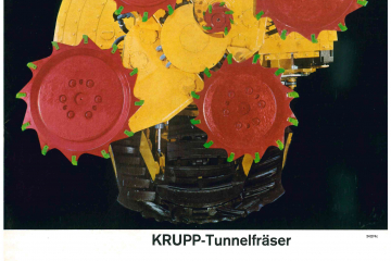 Prospektseite mit Fräskopf eines Tunnelfräsers 