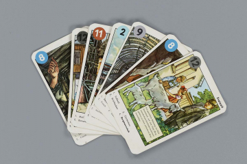 Foto einiger aufgefächerter Spielkarten