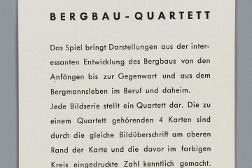 Foto der auf einer Karte abgedruckten Spielanleitung