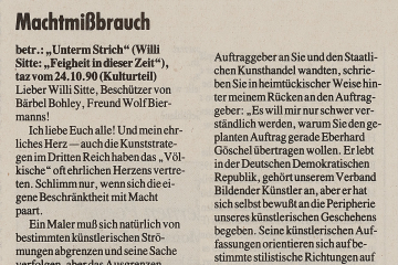 Zeitungsausschnitt mit einem Leser:innenbrief
