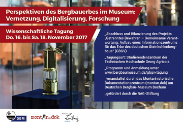 Tagungsplakat mit Grubenlampe