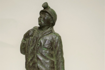 Terrakottafigur eines japanischen Bergmanns